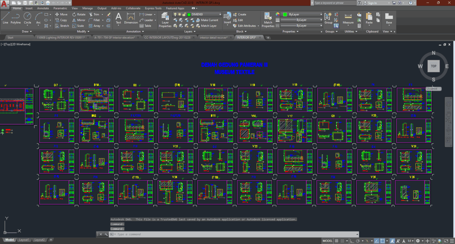 Denah dan Gambar CAD Interior_INTERIOR GP3 | Sipilpedia