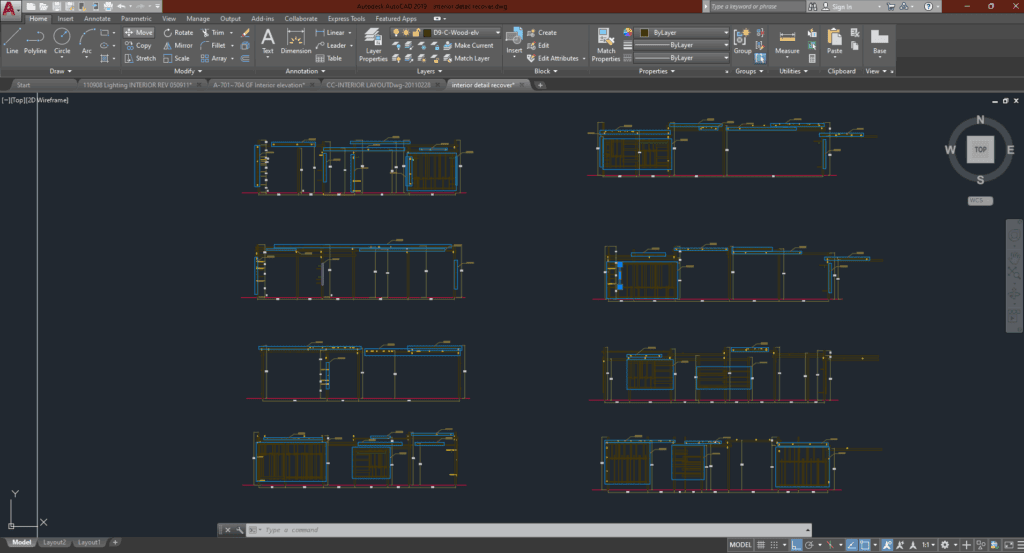 Denah dan Gambar CAD Interior_interior detail recover | Sipilpedia