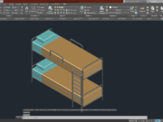 GAMBAR AUTOCAD_Detailing CAD_Detail Bed (single) 3D