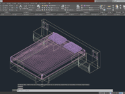 GAMBAR AUTOCAD_Detailing CAD_Detail Bed (double) 3d