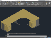 GAMBAR AUTOCAD_Detailing CAD_Detail Meja kantor 3D