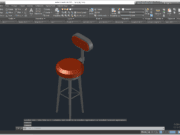 GAMBAR AUTOCAD_Detailing CAD_Detail Kursi cafe 3D