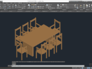 GAMBAR AUTOCAD_Detailing CAD_Detail Meja makan 3D