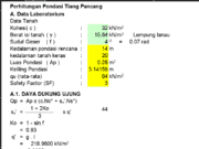 Perhitungan Pondasi Tiang Pancang