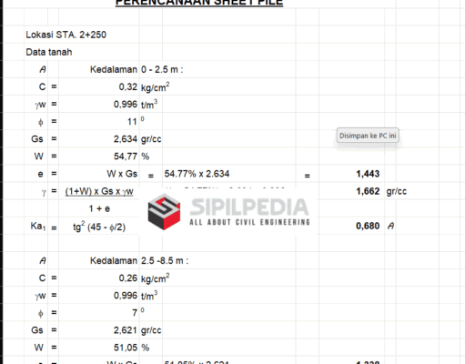 Perhitungan Sheet Pile