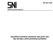 SNI 3967:2008 Spesifikasi Bantalan Elastomer Tipe Polos dan Tipe Berlapis untuk Perletakan Jembatan