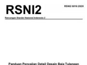 RSNI2 6816:202X Panduan Penyajian Detail Desain Baja Tulangan