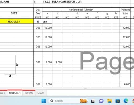 Bar Bending Schedule