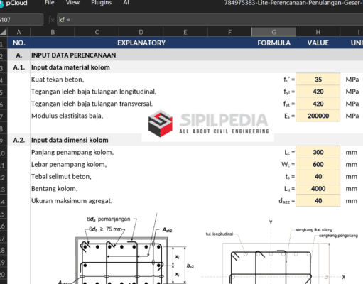 Perencanaan Penulangan Geser Kolom SRPMK – Struktur Beton Bertulang