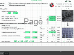 Perhitungan Konversi Tulangan Plat Konvensional Menjadi Wiremesh