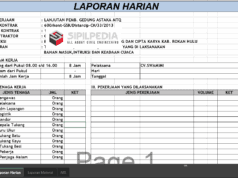 FORM LAPORAN PROYEK