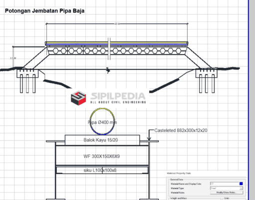 Perhitungan Pipa Baja Jembatan
