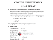 CONTOH PERHITUNGAN ALAT BERAT