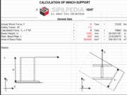 CALCULATION OF WINCH SUPPORT