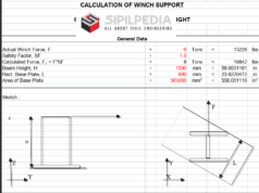 CALCULATION OF WINCH SUPPORT