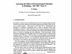BS 7385 – Assessing the Effect of Environmental Vibration in Buildings
