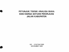 Petunjuk Teknik Analisa Biaya dan Harga Satuan Pekerjaan Jalan Kabupaten