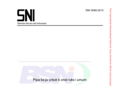 SNI 0068-2013 Pipa Baja untuk Konstruksi Umum