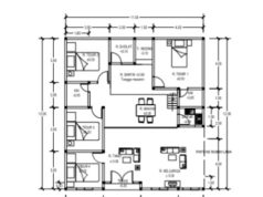 Gambar Rumah Lengkap_Gambar Konsep Rumah Tinggal 1 Lantai Ukuran 11×12 Mater