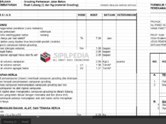 Analisa Harga Satuan Grouting