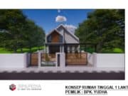 Gambar Rumah Lengkap_Gambar Konsep Rumah Tinggal 1 Lantai Ukuran 7×16 Meter