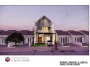 Gambar Rumah Lengkap_Gambar Konsep Rumah Tinggal 2 Lantai Ukuran 7×18 Meter
