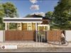 Gambar Rumah Lengkap_Gambar Konsep Rumah Tinggal 1 Lantai Ukuran 10×23 Mater
