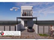 Gambar Rumah Lengkap_Gambar Konsep Rumah Tinggal 2 Lantai Ukuran 4×15 Mater