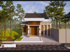 Gambar Rumah Lengkap_Gambar Konsep Rumah Tinggal 1 Lantai Ukuran 8×15 Mater