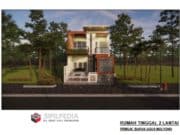 Gambar Rumah Lengkap_Gambar Konsep Rumah Tinggal 2 Lantai Ukuran 7×15 Meter
