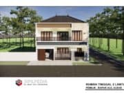 Gambar Rumah Lengkap_Gambar Konsep Rumah Tinggal 2 Lantai Ukuran 12×10 Meter