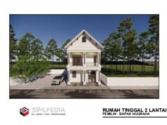 Gambar Rumah Lengkap_Gambar Konsep Rumah Tinggal 2 Lantai Ukuran 7,5×10 Meter