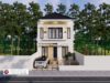 Gambar Rumah Lengkap_Gambar Konsep Rumah Tinggal 2 Lantai Ukuran 7,4×11 Meter