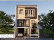 Gambar Rumah Lengkap_Gambar Konsep Rumah Tinggal 3 Lantai Ukuran 8×15 Meter