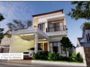 Gambar Rumah Lengkap_Gambar Konsep Rumah Tinggal 2 Lantai Ukuran 7,75×15 Meter