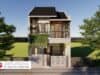 Gambar Rumah Lengkap_Gambar Konsep Rumah Tinggal 2 Lantai Ukuran 6×10 Meter