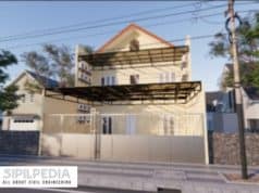 Gambar Rumah Lengkap_Gambar Konsep Rumah Kos 2 Lantai Ukuran 9×22 Meter