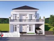 Gambar Rumah Lengkap_RAB dan Gambar Konsep Rumah Tinggal 2 Lantai Ukuran 12×11 Meter