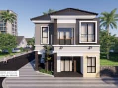 Gambar Rumah Lengkap_Gambar Konsep Rumah Tinggal 2 Lantai Ukuran 7×9 Meter