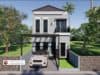 Gambar Rumah Lengkap_RAB dan Gambar Konsep Rumah Tinggal 2 Lantai Ukuran 6×14 Meter