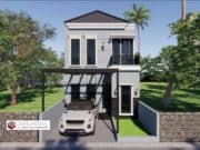 Gambar Rumah Lengkap_RAB dan Gambar Konsep Rumah Tinggal 2 Lantai Ukuran 6×14 Meter