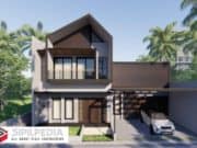 Gambar Rumah Lengkap_Gambar Konsep Rumah Tinggal 2 Lantai Ukuran 15,5×19,5 Meter