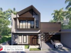 Gambar Rumah Lengkap_Gambar Konsep Rumah Tinggal 2 Lantai Ukuran 15,5×19,5 Meter
