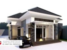 Gambar Rumah Lengkap_Gambar Konsep Rumah Tinggal 1 Lantai Ukuran 20×21 Meter