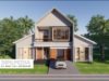 Gambar Rumah Lengkap_Gambar Konsep Rumah Tinggal 2 Lantai Ukuran 18×9,5 Meter
