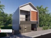 Gambar Rumah Lengkap_Gambar Konsep Rumah Kos 2 Lantai Ukuran 7×14 Meter