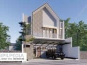 Gambar Rumah Lengkap_Gambar Konsep Rumah Tinggal 2 Lantai Ukuran 9×17 Meter