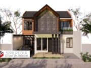 Gambar Rumah Lengkap_Gambar Konsep Rumah Tinggal 2 Lantai Ukuran 10×14 Meter