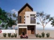 Gambar Rumah Lengkap_Gambar Konsep Rumah Kos 2 Lantai Ukuran 6×13 Meter
