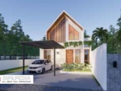Gambar Rumah Lengkap_Gambar Konsep Rumah Tinggal 1 Lantai Ukuran 7×15 Meter